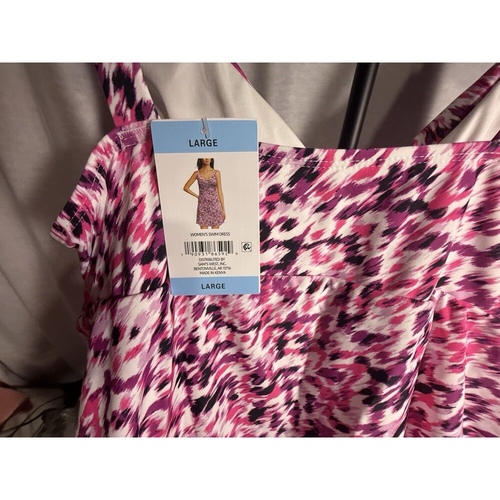 NEW NWT Lands End Womens Swim Dress Size Large Pink Swimsuit Clothes L 14-16 - Picture 3 of 6